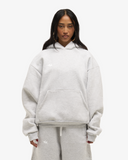 Script Signature Oversized Hoodie Grey Melange