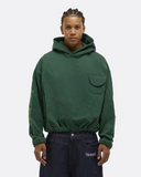 Cargo Pocket Crop Fit Hoodie (Green)