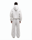 Script Signature Oversized Hoodie Grey Melange - Sinnuel collective