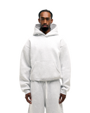 Script Signature Oversized Hoodie Grey Melange - Sinnuel collective