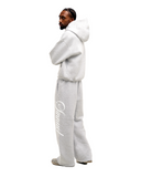 Script Signature Oversized Hoodie Grey Melange - Sinnuel collective