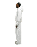 Script Signature Oversized Hoodie Grey Melange - Sinnuel collective