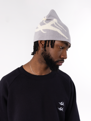 Jacquard "Logo" Beanie - Gray - Sinnuel collective